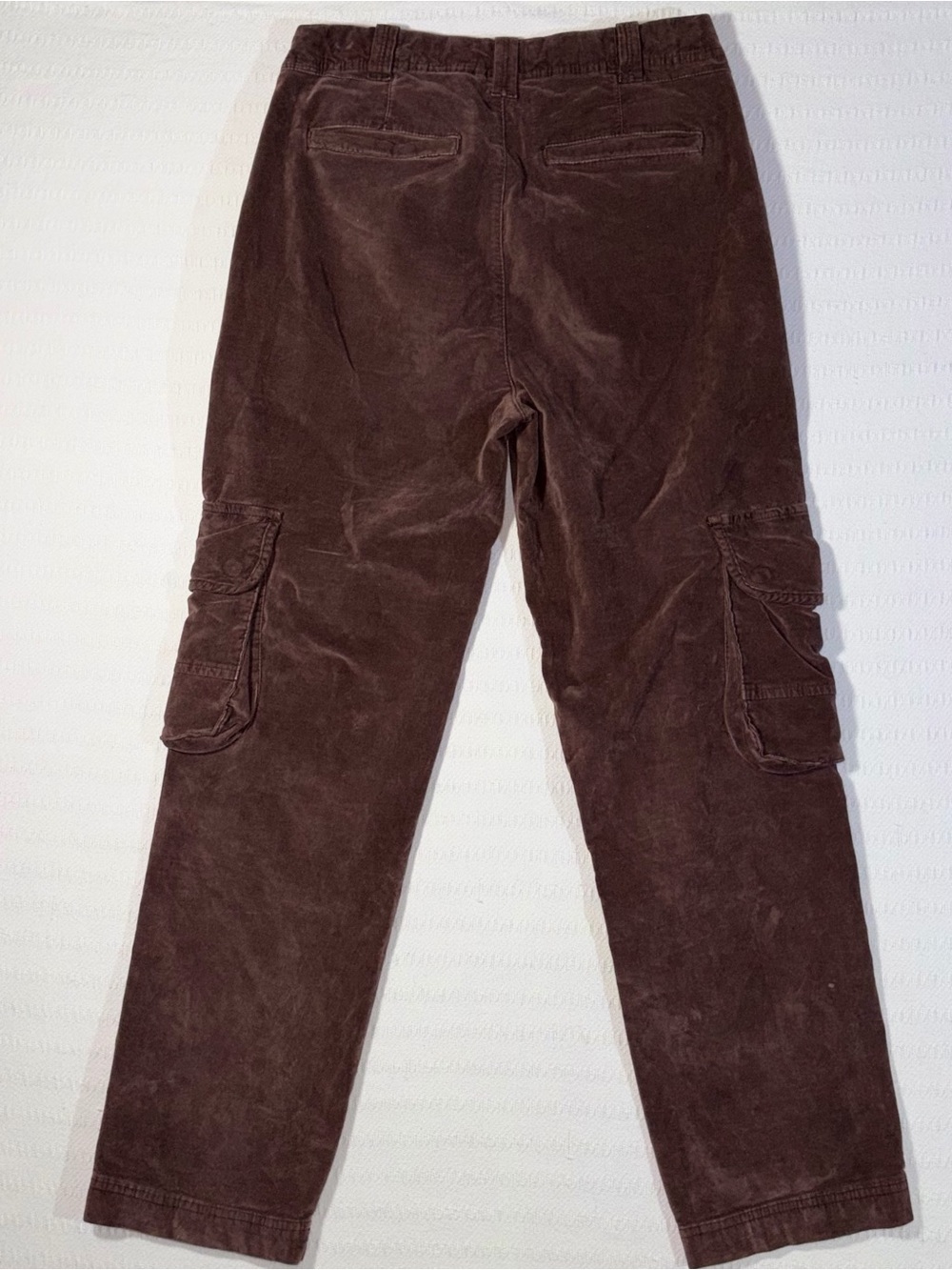 Free People Hard Crushin Plush Cargo Pants Womens Size 4 Brown Velvet Utility - Picture 4 of 14